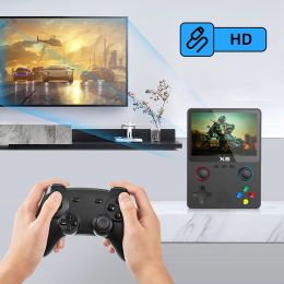 X6 Handheld Game Console 3.5 Inch IPS Screen Retro Game Player 3D Joystick Built-in 10000+Games For 8/16/32Bit Arcade Game Gift