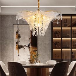 Luxury Crystal Butterfly 2023 New Modern Chandeliers for Living Room Designer Lustre LED Hanging Lamps Home Decor Pendant Lights