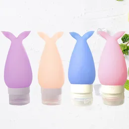 Storage Bottles 4 PCS Shower Pouch Refillable Travel Containers Fitness Bag Portable