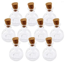 Vases 10pcs DIY Decoration Glass Bottle Cork Stoppers Bottles Wishing For DIY& Crafts Projects Party Wedding Favors