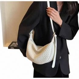 designer Shoudler Bag Women Zipper Closure Weave Underarm Crossbody Purse Handbags Tote D4zD#