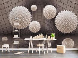 Wallpapers European Luxury 3D Stereoscopic Wallpaper Murals Printing Ball Polygonal Children For Walls Abstract Fashion