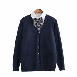 new Arrival Jk School Uniforms Cardigans Sweater Tops Japanese Students Uniform Cute Girls High School Sweaters Lg Sleeve XXL e5Bm#