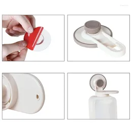 Liquid Soap Dispenser LXAF Manual Suction Cup Wall Mounted Containers For Hand Shampoo Conditioner