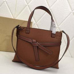 Designer gate tote bag luxury brown womens shoulder bags Genuine leather handbag purse fashionable casual 30cm business totes cross body wallet lady handbags