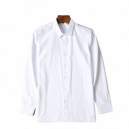 oversized White Cott Shirt Jk Uniform Formal Shirt Middle High School Uniforms Lg Sleeve Women Overalls Plus Size Tops I8td#