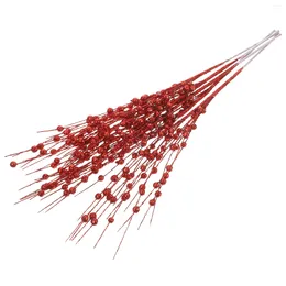 Decorative Flowers 5pcs Artificial Berries Decoration Berry Picks Branches Christmas Tree Craft