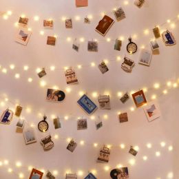 5M/10M LED Photo Clip Lights String Fairy Lights Battery Box Garland Bedroom Home Party Photo Wall Wedding Christmas Decoration