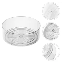 Kitchen Storage Rotating Box Round Marble Tray Multi-Function Case Spice Rack Home Organizer Acrylic Desktop Supply Plate