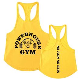 Men's T-Shirts Mens sportswear tank tops sportswear mens singles carnival home of strength bodybuilding prints casual tank tops sportswear underwear J240330