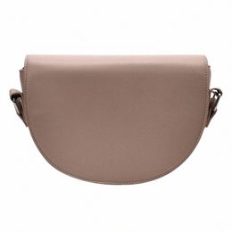 retro Solid Colour Saddle Bag High Quality Leather Shoulder Bags for Women 2023 New Simple Ladies Crossbody Bag Designer Handbags t6DG#