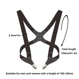 New Men's Suspenders Adjustable Braces X Back Shirt Clip Suspender Elastic Belt Trousers Braces Shoulder Strap For Men Women