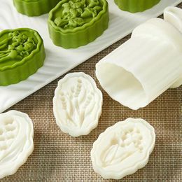 Baking Tools Chinese Style Lilies Of The Valley Mooncake Mould Hand Pressed Moon Cake Mould Manual Pineapple Pastry