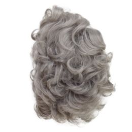 GNIMEGIL Synthetic Ombre Grey Curly Wig for Women Short Mommy Wigs Old Lady Wig 60s Dorothy Golden Girls Wig Costume Grandmother