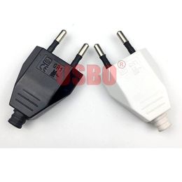 Black White 2.5A 250V 4.0mm Pin detachable wiring plug socket EU German French Korea Russia Swiss Italy male female power plug