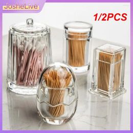 Storage Bottles 1/2PCS Toothpick Bottle Holder Dispenser Box Elegant Clean Square Shape Non-toxic For