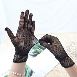 2 Pairs Women's Full Finger Lace Gloves, Bride Dress, Mesh Glove, Wedding Bride, Black, White, Red, Beige Mittens