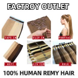 Ponytail Human Hair Extensions Straight Blonde Brown Black Wrap Around Clip in Hair Extensions Natural Remy Hair 12-26Inchh