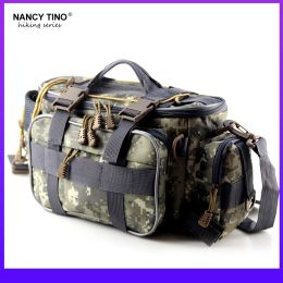 Bags MultiFunctional Waterproof Outdoor Waist Bag Sling Shoulder Pack Hiking Sports Backpack Nylon Lures Gear Storage Box Camouflage