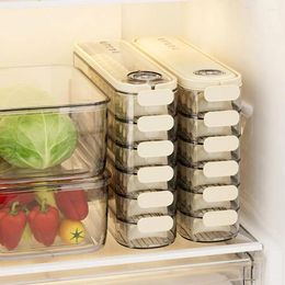 Storage Bottles Dumpling Box Transparent Single/Dual Layer Food Preservation Container For Refrigerator