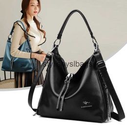 Shoulder Bags High-quality Fashion Women Handbags PU Leather Totes Bag Top-handle Crossbody Bag Shoulder Bag Lady Simple Style Hand Bag wallet H240330