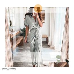 Casual Dresses Retail Women Shirt Designer Commuting Plus Size S3xl Long Dress Fashion Forged Face Clothing Drop Delivery Apparel Wom 249