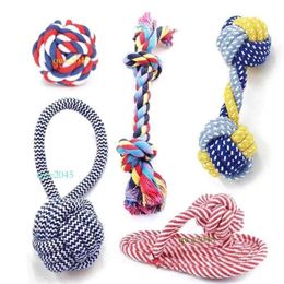 dog designer Dog Teeth Grinding Bite Resistant Cotton Rope Small Medium Large Dogs Knot Pet Weaving Biting Ropes Dog toys Pet supplies Dog supplies