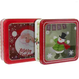 Storage Bottles Jar Christmas Biscuit Containers Sweet Candy Sugar Case Tins Supplies The Gift