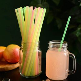 Disposable Cups Straws 200pcs/Pack Multicolor Drinking Home Bar Party Cocktail Drink Straw
