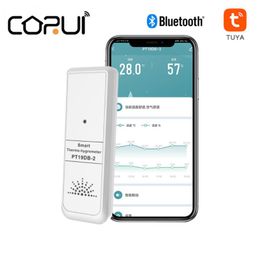 CORUI Tuya Mini Thermometer Hygrometer Bluetooth Electronic High-precisioen App Remote Control Temperature Sensor Humidity Meter