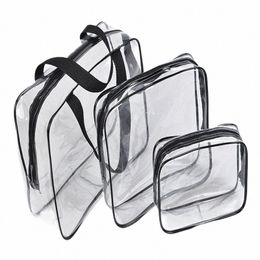 transparent Cosmetic Bag PVC Women Zipper Clear Makeup Bags Beauty Case Travel Make Up Organizer Storage Bath Toiletry W Bag i9pd#