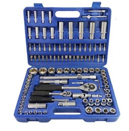 108pcs Tools Socket Set Automobile Motorcycle Car Vehicle Repair Precision Ratchet Wrench Sleeve Universal Joint Hardware Tool Kit6526531