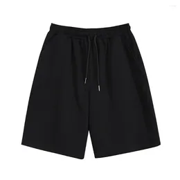 Men's Shorts No Elasticity Oversize Polyester Retro Running Simple Beach Pants Solid Color Brand Street