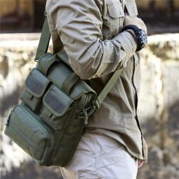 Bags Military Tactical Bag Molle Shoulder Bags Waterproof Male Camouflage Single Belt Sack Handbags Hunting Backpack