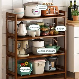 Kitchen Storage Rack Floor Type Multi-Layer Household Pot Seasoning Supplies Fruit And Vegetable Dish