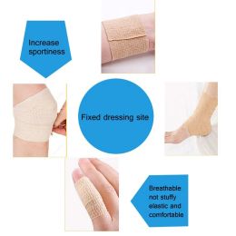 1Pcs Self Adhesive Elastic Bandage Wrap Tape Waterproof Bandage for Knee Ankle Sprains & Swelling, Wrist, Finger, Shoulder, Body