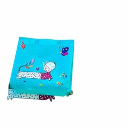 reusable Eco Bag Multifunctial N Woven Shop Bag Creative Portable Folding Print Grocery Bag Clothing Storage Pouch h2Od#