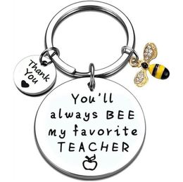 Teacher's Day Gifts Keychain metal Appreciation Gifts for Women Teacher Christmas Valentines Teacher Appreciation Bee Keychain