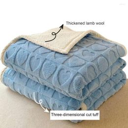 Blankets Elegant Blanket For Home Decor Stylish Cosy Heart Cheque Versatile Office Lightweight Comfortable Nap