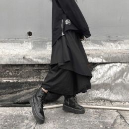 Vintage Hosen Frauen Männer neutrale lose Culottes Y2K Gothic Wide Leghose Rock Neue übergroße Harajuku Japanische kreative Hosen