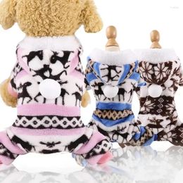 Dog Apparel 2024 Pet Clothing Fashion Double-sided Coral Plush Teddy Thickened Winter Four Legged Warm Down Jacket