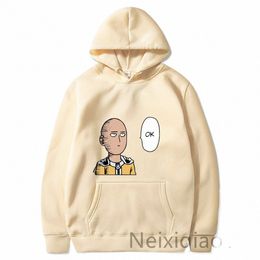 plus Size 2023 Hot Anime One Punch-man Saitama Hoodie Men Women Harajuku Tops Sweatshirt Autumn Winter Lg Sleeve Hoodie D1OG#