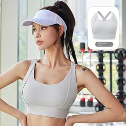 Active Shirts Double Shoulder Straps High-strength Shockproof Sports Underwear Double-layer Gathered Fitness Chest Nude Yoga Bra