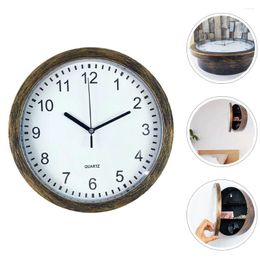 Wall Clocks Retro Safe Clock Mute Hanging Round Convenient Home Decor Bedroom Decorative -shaped