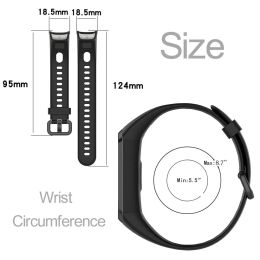 Soft Sports Silicone Strap Replacement Watch Band for HUAWEI Band 4 ADS-B29 / Honor Band 5i ADS-B19