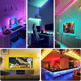 Smart Wifi Led Strip Lights RGB 5050 Led Tape Tuya Smart Life App Controlled, work with Alexa Google Home, for Party Room Decor