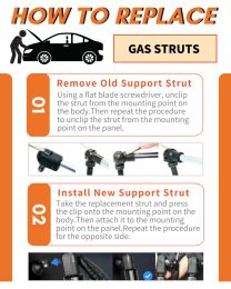 Qty(2) Trunk Struts for Renault Megane Scenic MPV 2003-2008 8200174571 Rear Tailgate Boot Lift Supports Shock Absorbers Springs