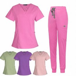 wholesale Operating Room Medical Uniform Scrubs Hospital Working Scrubs Set Medical Supplies Nurse Dental Surgery Suit Workwear V048#