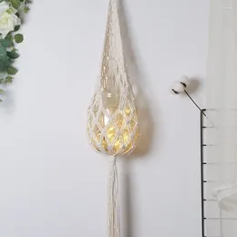 Tapestries Strong Flower Basket Net Pocket Nordic Wind Weave Beautiful Wall Decoration Multifunctional Decorate Pendants Home