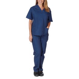 High Quality Solid Colour Nursing Scrubs Women Uniforms Elasticity Pet Clinic Nurse V-neck Medical Doctor Work Clothing Wholesale